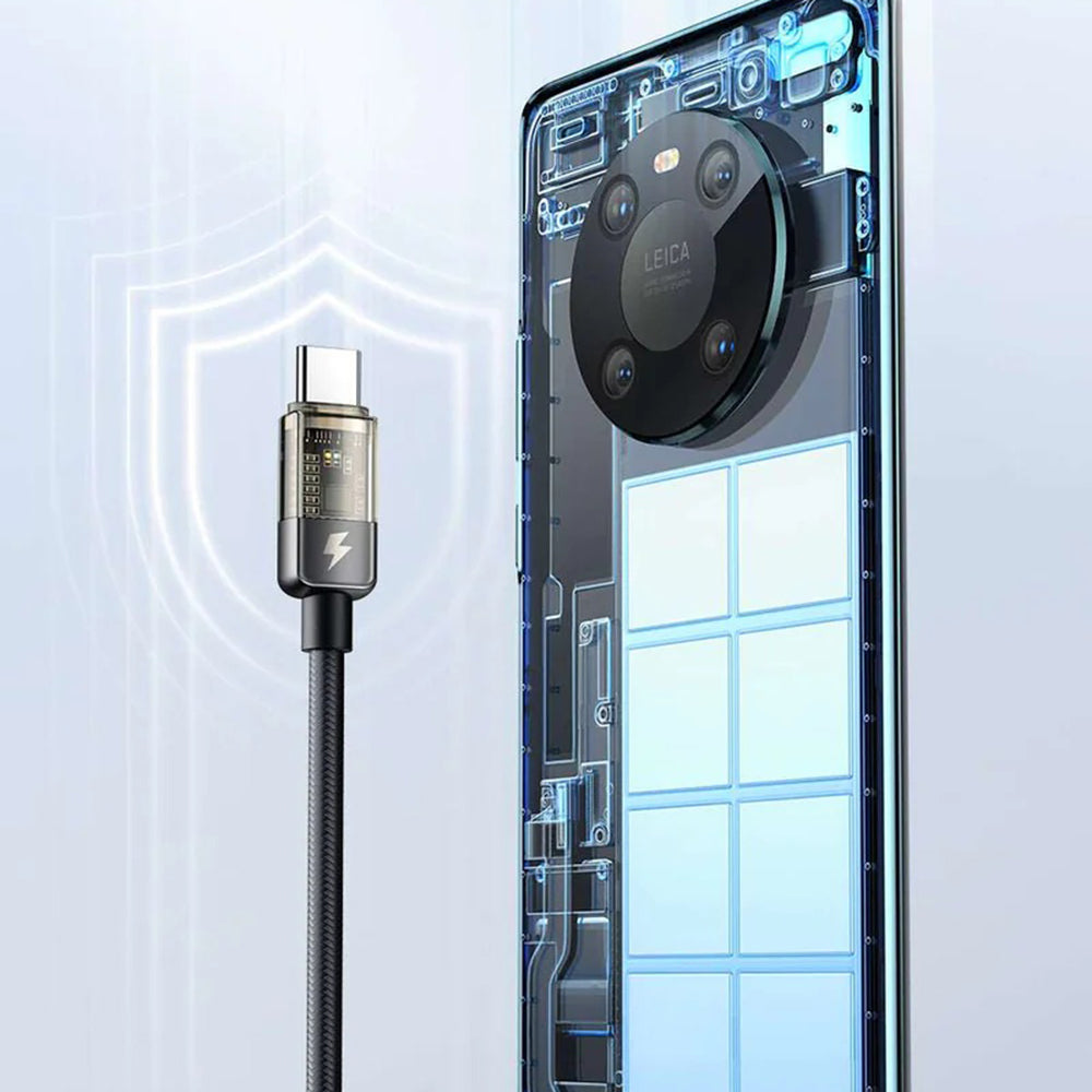 Kabl za prenos podataka i punjenje USB-C - USB-C McDodo CA-2840 Auto Power Off, 100W, 1.2m, Crni