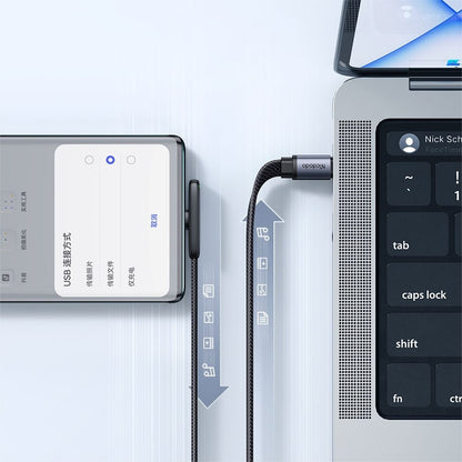 Kabl za podatke i punjenje USB-C - USB-C McDodo CA-3360 Angled, 65W, 1.2m, Crni