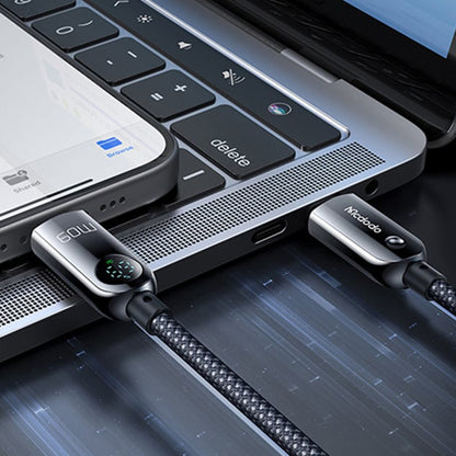 Kabl za podatke i punjenje USB-C - USB-C McDodo CA-4780 Display, 60W, 1.2m, Crni