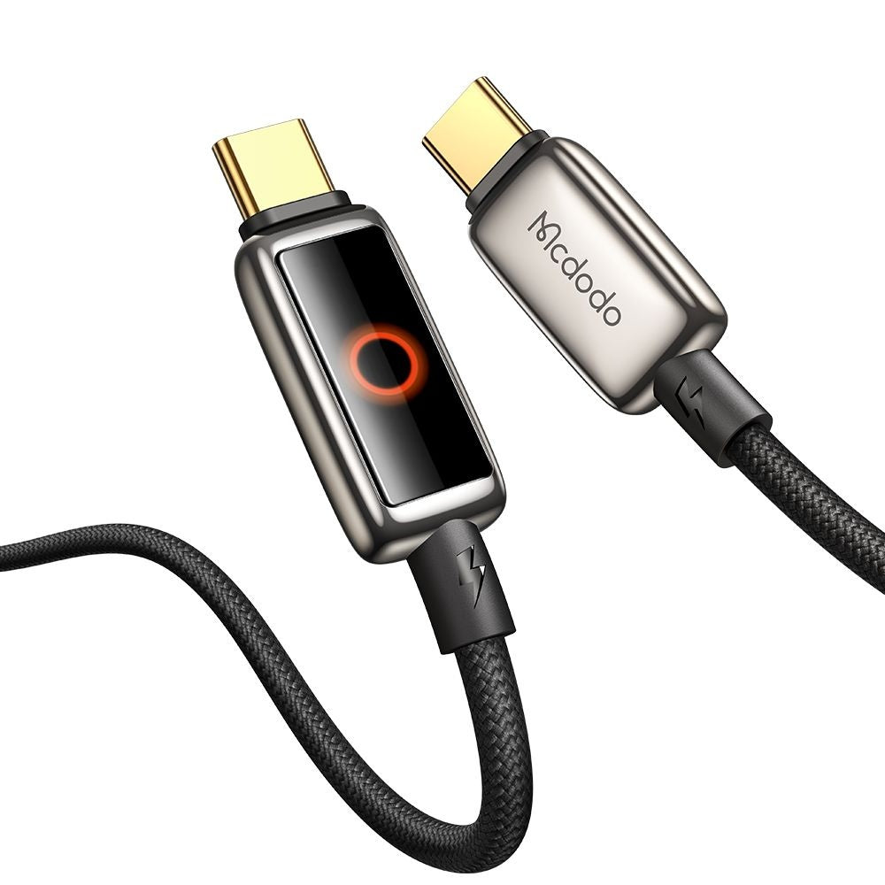 Kabl za Prenos Podataka i Punjenje USB-C - USB-C McDodo CA-6680 Auto Power Off, 100W, 1.2m, Crni