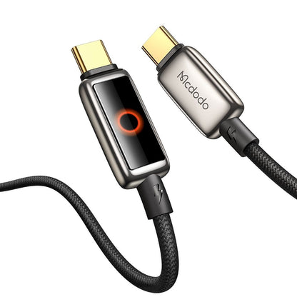 Kabl za Prenos Podataka i Punjenje USB-C - USB-C McDodo CA-6680 Auto Power Off, 100W, 1.2m, Crni