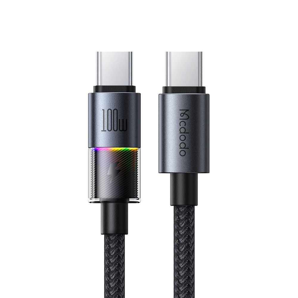 Kabl za podatke i punjenje USB-C - USB-C McDodo CA-8200 Colorful, 100W, 1.2m, Crni