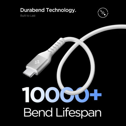 Kabl za podatke i punjenje USB-C - USB-C Spigen EB10010CCA, 100W, 1m, Beli ACA11102