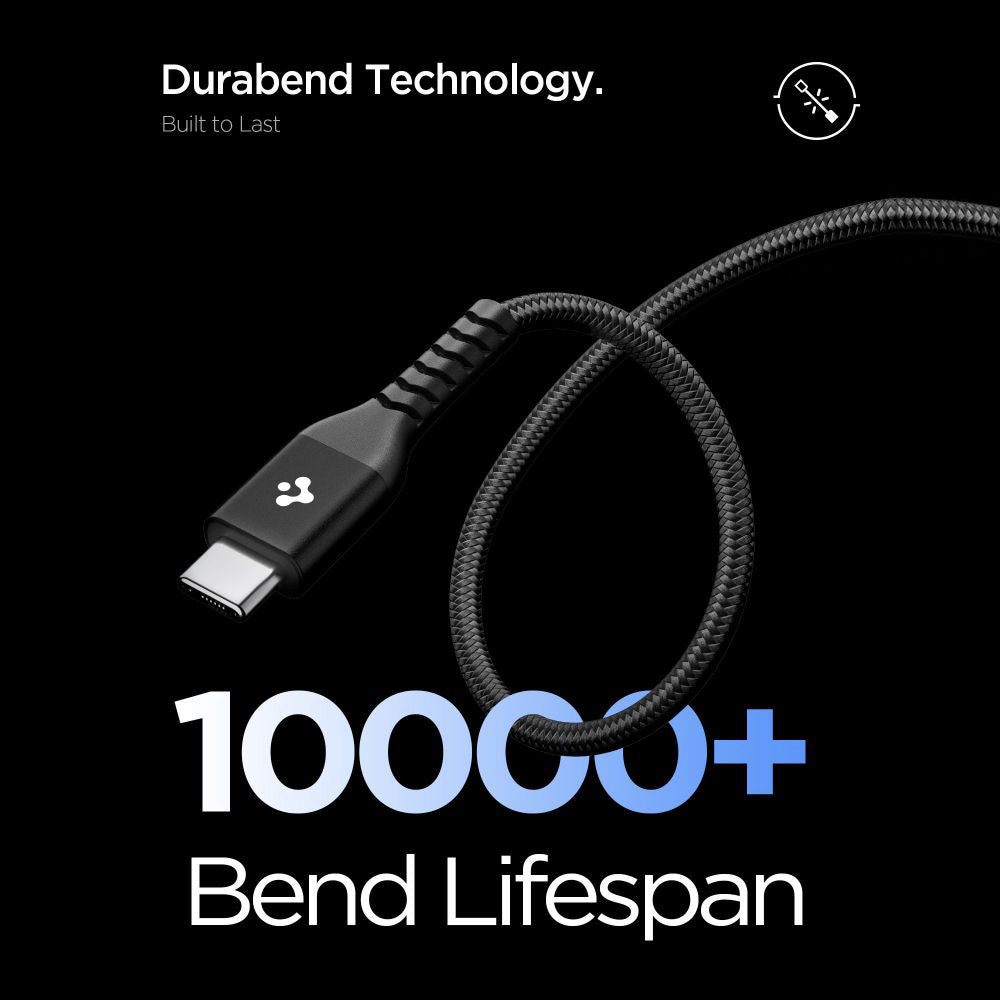Kabl za podatke i punjenje USB-C - USB-C Spigen EB10010CCA, 100W, 1m, Crni ACA11103