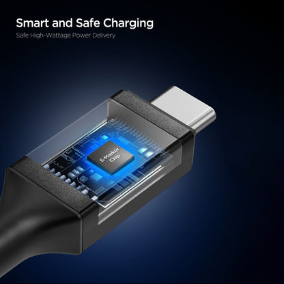 Kabl za prenos podataka i punjenje USB-C - USB-C Spigen EB24012CC, 240W, 1.2m, Crni