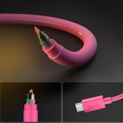 USB-C - USB-C kabl za prenos podataka i punjenje Spigen EB6010CC, 60W, 1m, Roze ACA10414