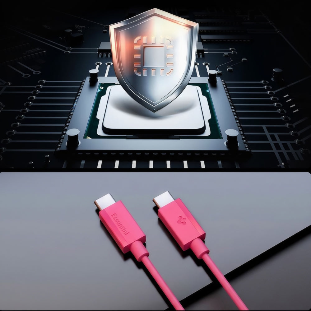 USB-C - USB-C kabl za prenos podataka i punjenje Spigen EB6010CC, 60W, 1m, Roze ACA10414