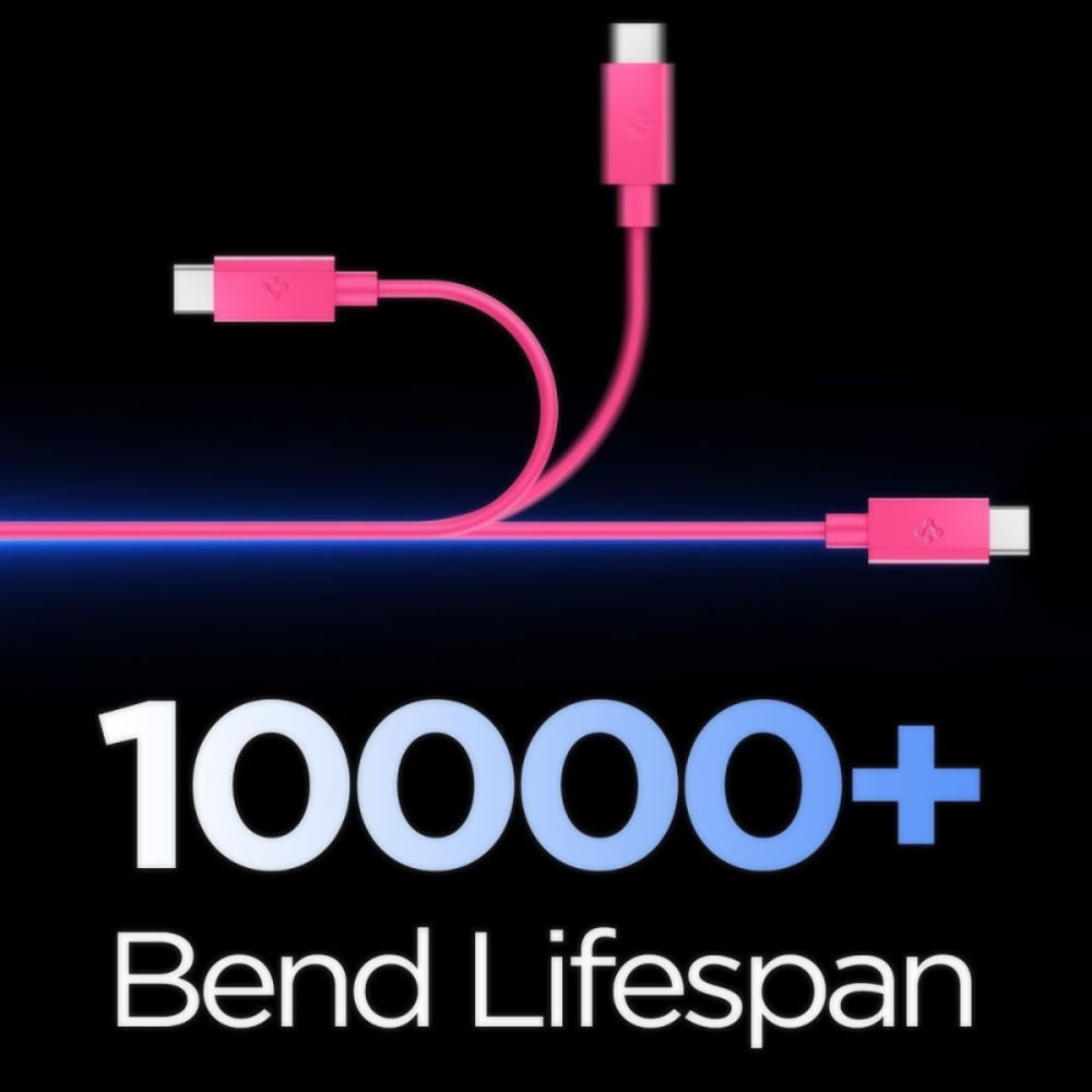 USB-C - USB-C kabl za prenos podataka i punjenje Spigen EB6010CC, 60W, 1m, Roze ACA10414