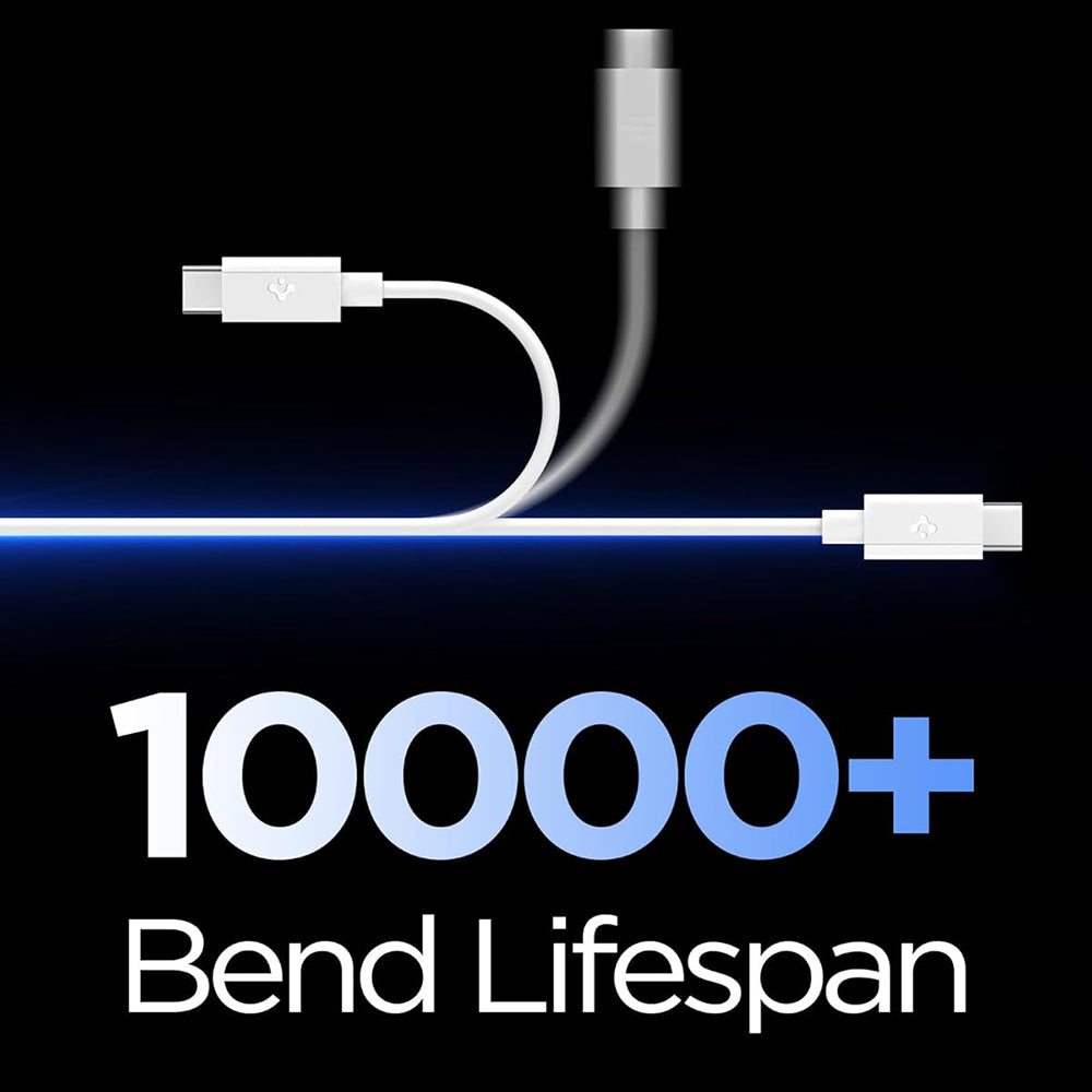 USB-C - USB-C kabl za prenos podataka i punjenje Spigen EB6015CC, 60W, 1.5m, Bela ACA10416