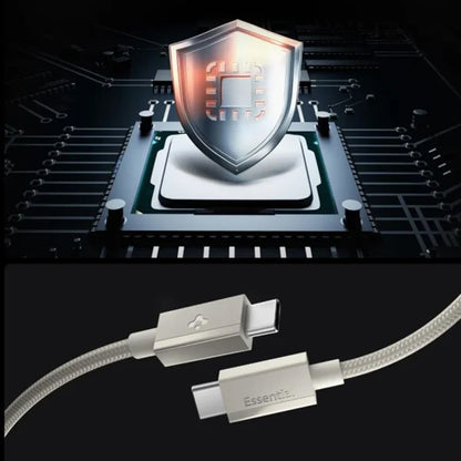 USB-C - USB-C kabl za prenos podataka i punjenje Spigen EB6015CC, 60W, 1.5m, Titan siva ACA10419