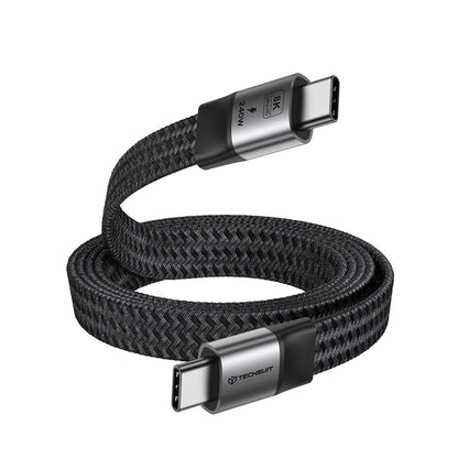 USB-C - USB-C kabl za prenos podataka i punjenje Techsuit ElysiumSync Pro CX1, 240W, 1m, Siva