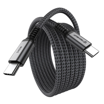 USB-C kabl za prenos podataka i punjenje - USB-C Techsuit TitanSync Pro CX2, 240W, 1m, Siva