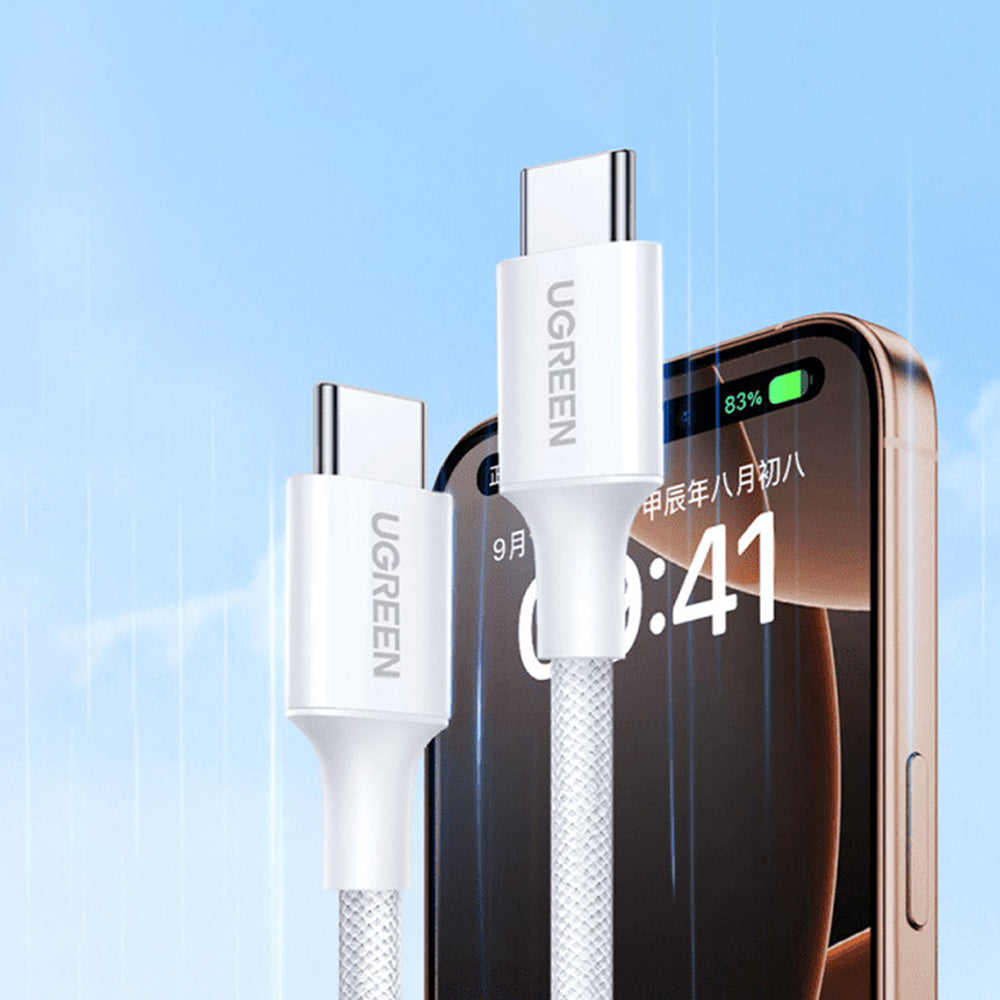 Kabl za podatke i punjenje USB-C - USB-C UGREEN L501, 60W, 2m, Sivi