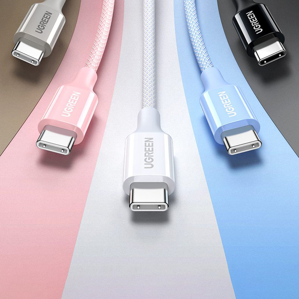 Kabl za podatke i punjenje USB-C - USB-C UGREEN L501, 60W, 2m, Sivi