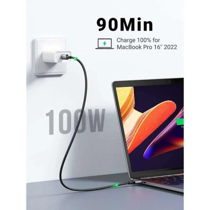 Kabl za podatke i punjenje USB-C - USB-C UGREEN L502, 100W, 1m, Sivi