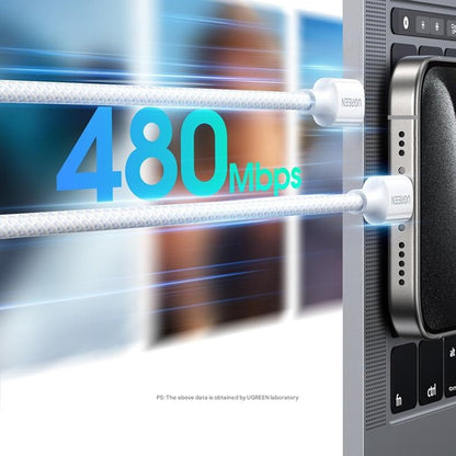 Kabl za podatke i punjenje USB-C - USB-C UGREEN L502, 100W, 1m, Sivi