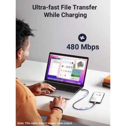 Kabl za podatke i punjenje USB-C - USB-C UGREEN L502, 100W, 1m, Crni