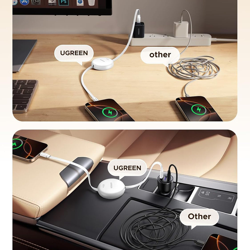 Kabl za Prenos Podataka i Punjenje USB-C - USB-C UGREEN L531, 100W, 1m, Beli
