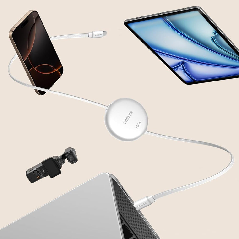 Kabl za Prenos Podataka i Punjenje USB-C - USB-C UGREEN L531, 100W, 1m, Beli