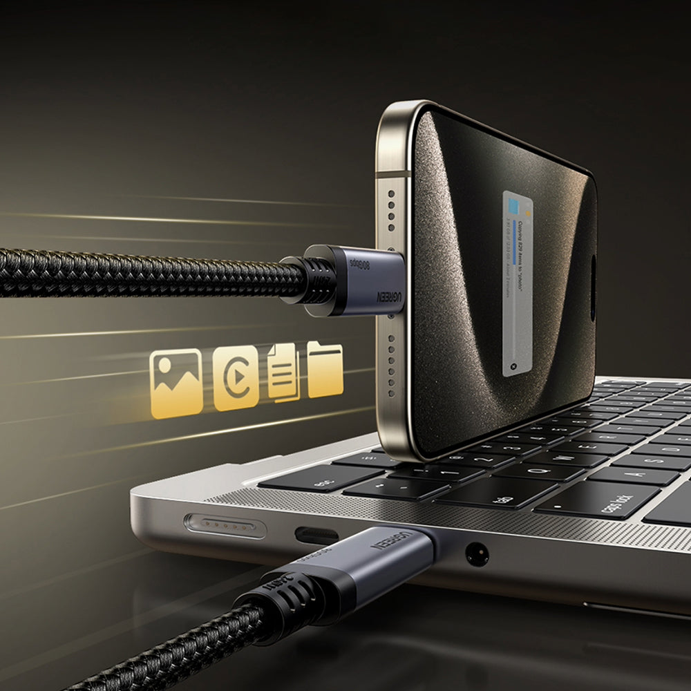Kabl za Prenos Podataka i Punjenje USB-C - USB-C UGREEN L706 (65383), 240W, 1m, Crni