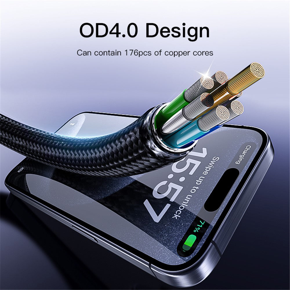Kabl za prenos podataka i punjenje USB-C - USB-C Yesido CA181, 60W, 1.2m, Crni