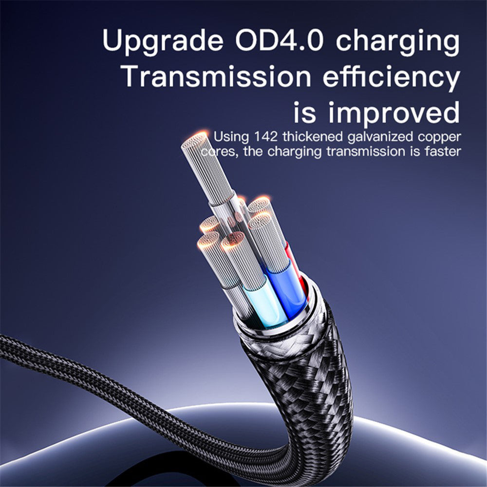 Kabl za prenos podataka i punjenje USB-C - USB-C Yesido CA183, 60W, 2m, Crni