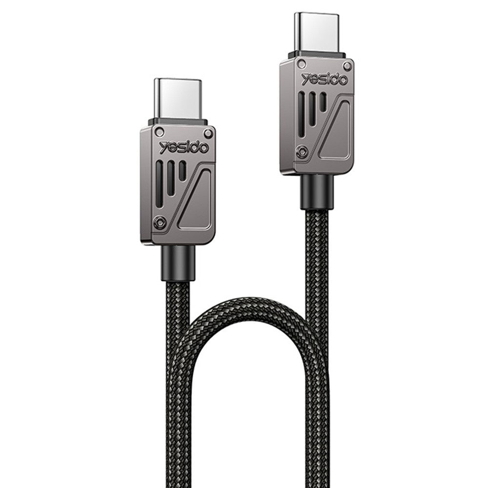 Kabl za prenos podataka i punjenje USB-C - USB-C Yesido CA196, 60W, 1.2m, Crni