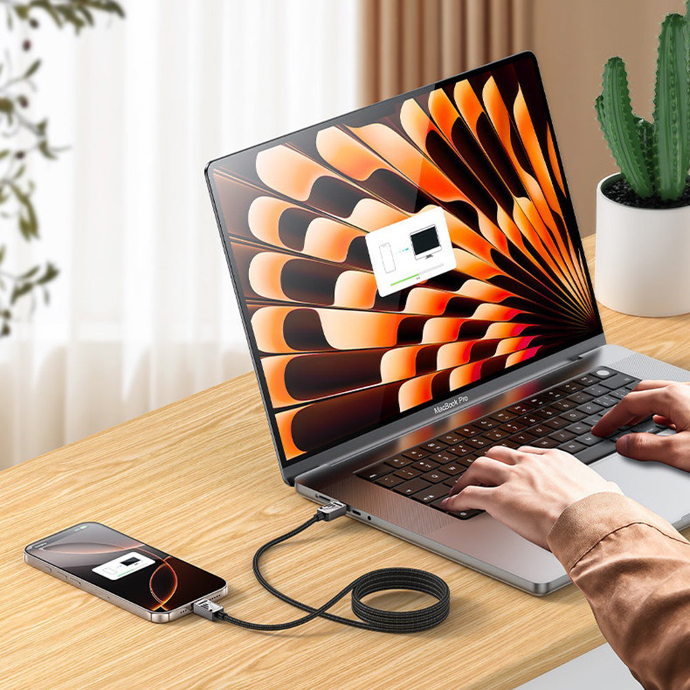 Kabl za prenos podataka i punjenje USB-C - USB-C Yesido CA196, 60W, 1.2m, Crni