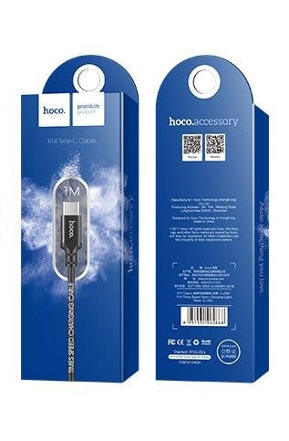 USB-A - USB-C HOCO X14 Times kabl za prenos podataka i punjenje, 18W, 2m, Crna