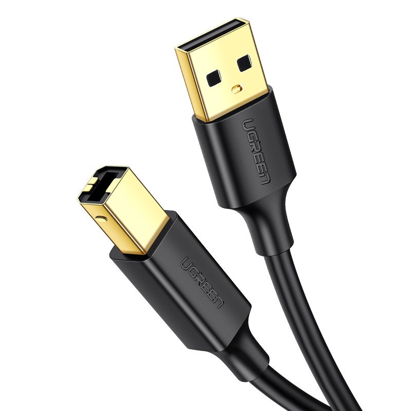 Kabl za štampač UGREEN US135, USB-A - USB-B, 1.5m, Crni