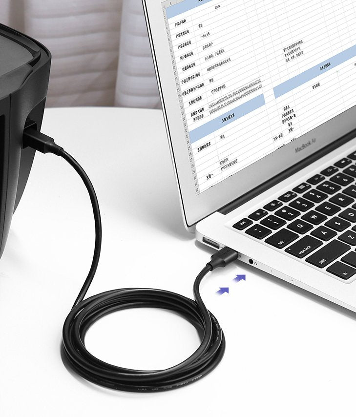 Kabl za štampač UGREEN US135, USB-A - USB-B, 1.5m, Crni
