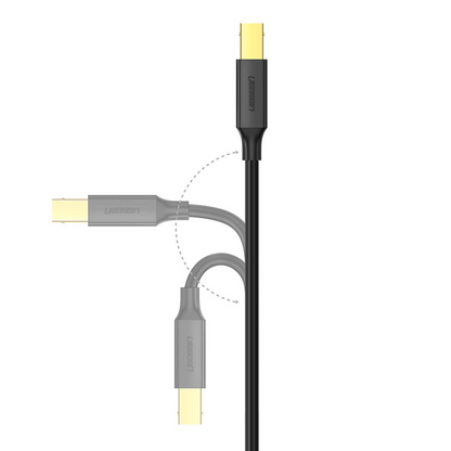 Kabl za štampač UGREEN US135, USB-A - USB-B, 5m, Crni