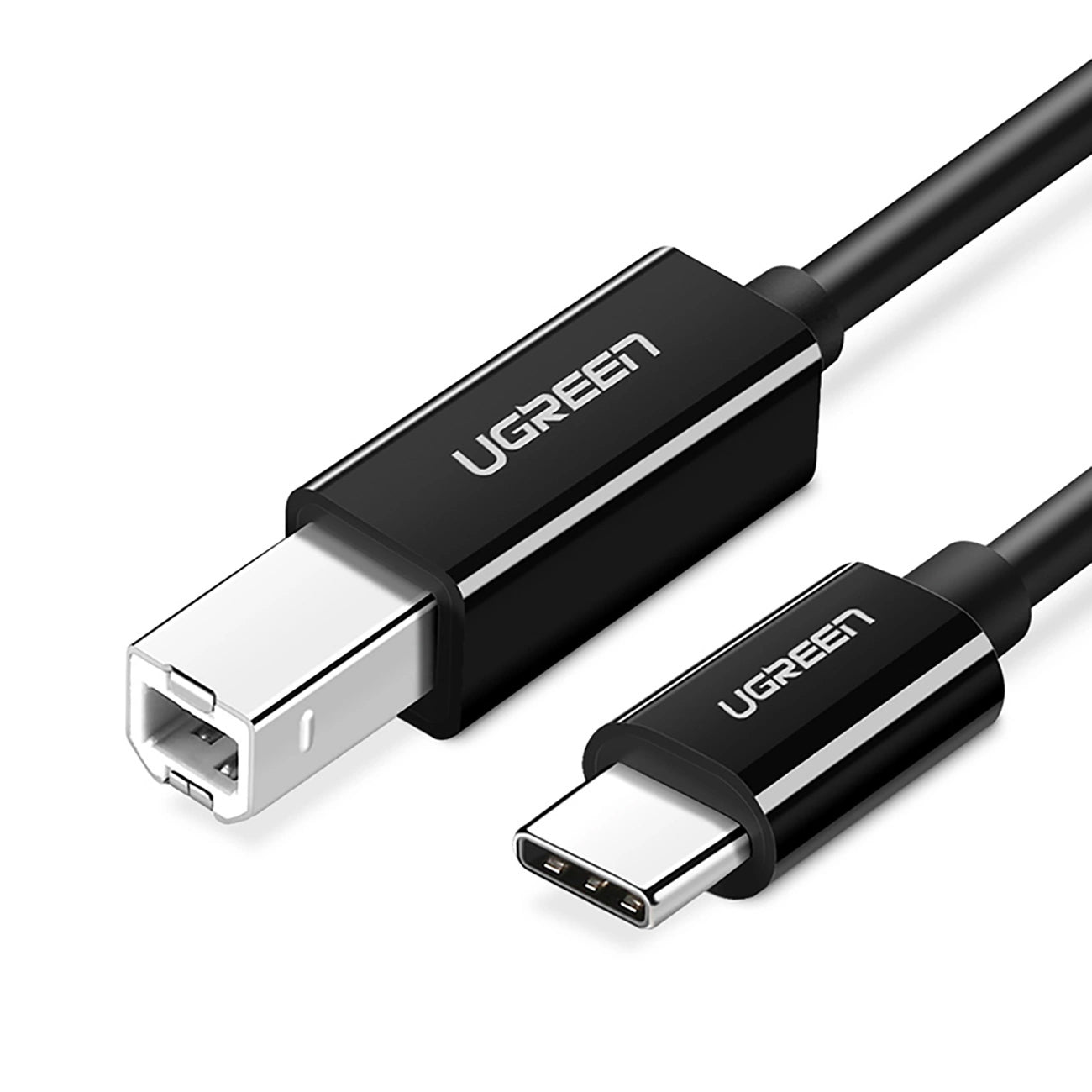 Kabel za pisač UGREEN US370, USB-C - USB-B, 1m, Crni