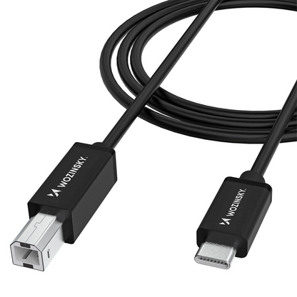 Kabl za štampač WZK WKDDY1S, USB-C - USB-B, 1m, Crni