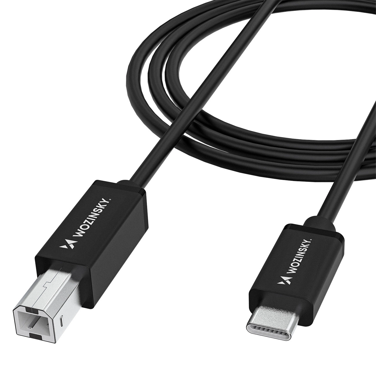 Kabl za štampač WZK WKDDY2S, USB-C - USB-B, 2m, Crni