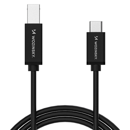 Kabl za štampač WZK WKDDY2S, USB-C - USB-B, 2m, Crni