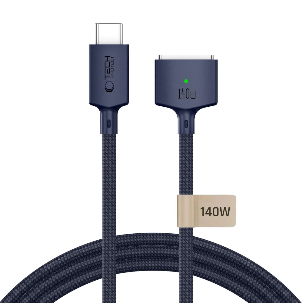 Kabl za punjenje Tech-Protect MMC01 Ultraboost, USB-C - MagSafe 3, 140W, 3m, Tamnoplava
