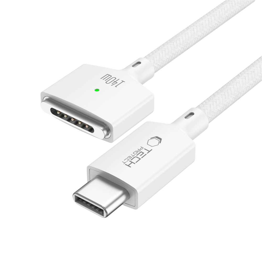 Kabl za punjenje Tech-Protect MMC01 Ultraboost, USB-C - MagSafe 3, 140W, 3m, Bela