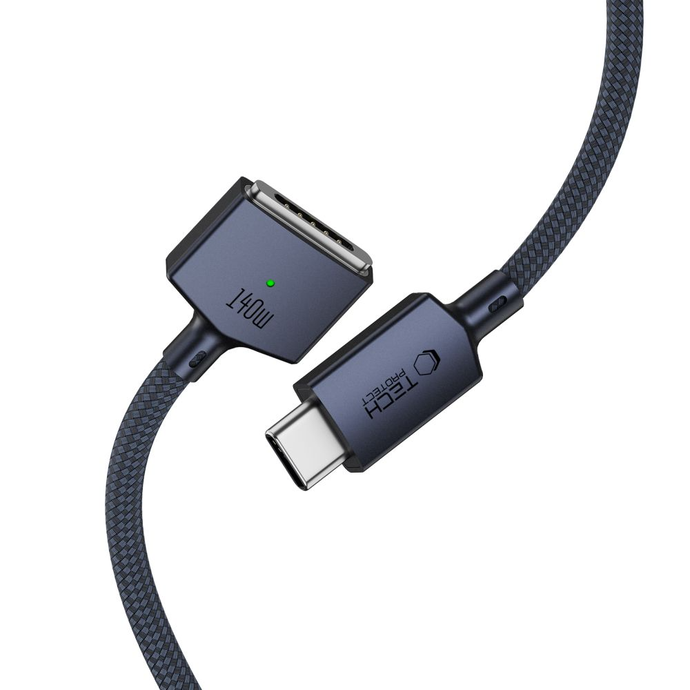 Kabl za punjenje Tech-Protect MMC01 Ultraboost, USB-C - MagSafe 3, 140W, 2m, tamnoplava