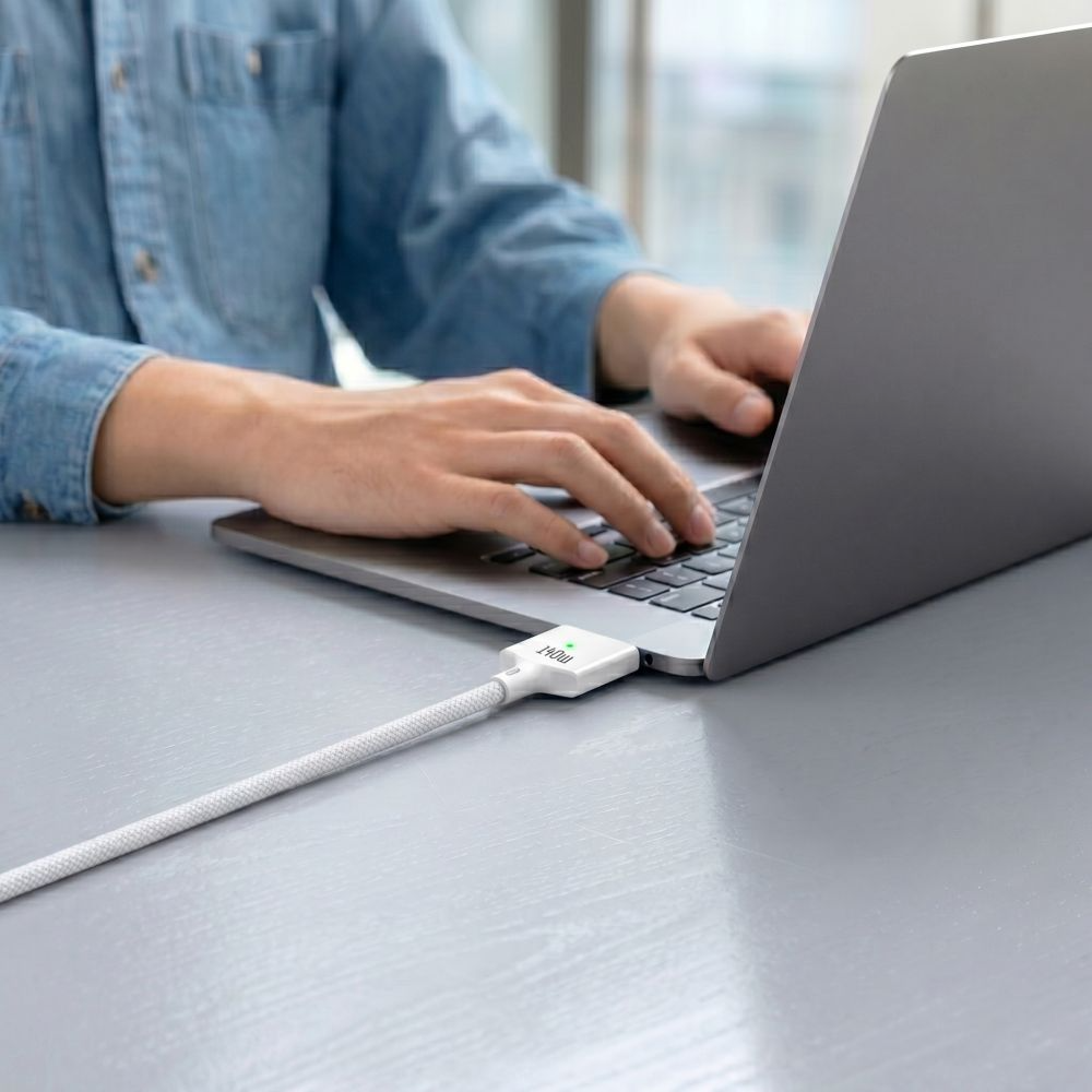 Kabl za punjenje Tech-Protect MMC01 Ultraboost, USB-C - MagSafe 3, 140W, 2m, Bela