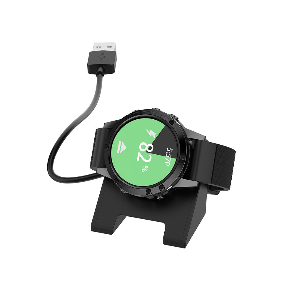 Kabl za punjenje Techsuit TGC3 za Garmin Fenix 5 Plus / 7X / 6X / 6 / 5, USB-A, Crni
