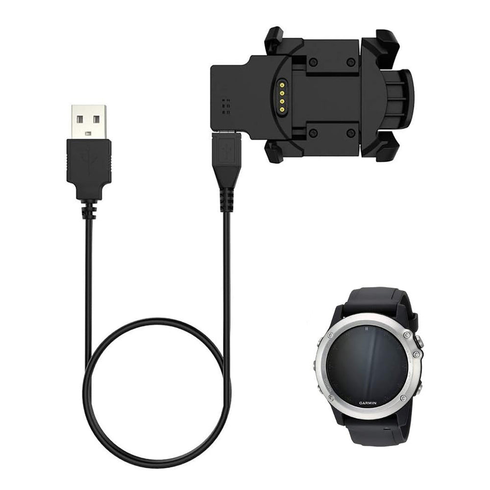 Kabl za punjenje Techsuit TGC5 za Garmin Fenix 3 Sapphire / 3 HR / 3, USB-A, Crni
