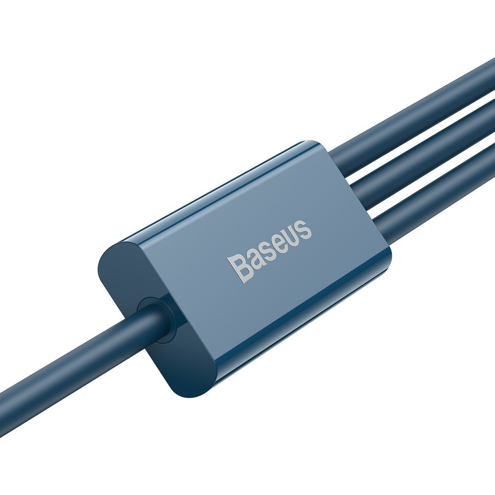 Charging Cable USB-A - Lightning / microUSB / USB-C Baseus Superior 3in1 Series, 20W, 1.5m, Blue CAMLTYS-03 