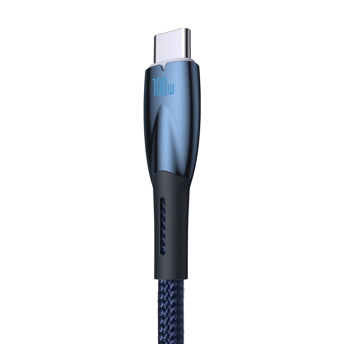 Kabel za Prijenos Podataka i Punjenje USB-A - USB-C Baseus Glimmer Series, 100W, 1m, Plavi