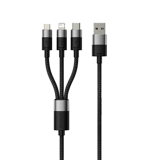 Kabl za punjenje USB-A - Lightning / microUSB / USB-C Baseus StarSpeed 3in1, 20W, 0.6m, Crni P10319900111-00