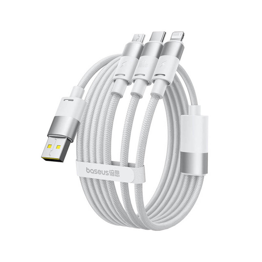 Kabl za punjenje USB-A - Lightning / microUSB / USB-C Baseus StarSpeed, 100W, 1.5m, Beli P10319900211-00
