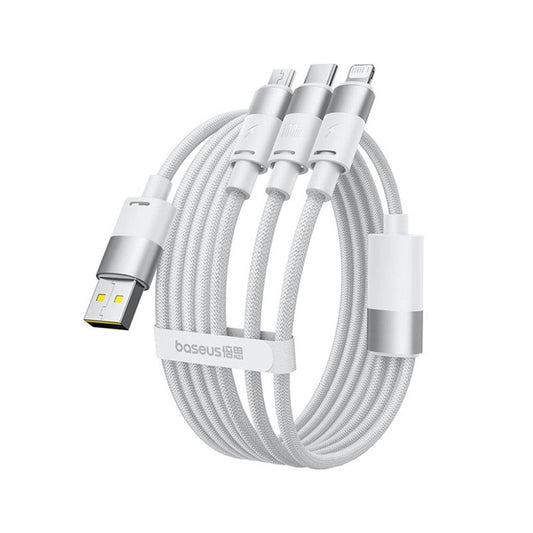Kabl za punjenje USB-A - Lightning / microUSB / USB-C Baseus StarSpeed, 100W, 1.5m, Beli P10319900211-00