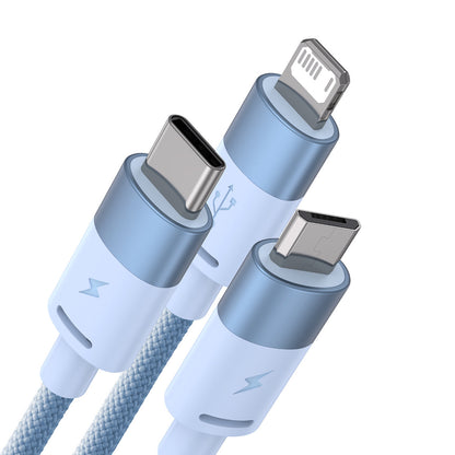 Kabl za punjenje USB-A - Lightning / microUSB / USB-C Baseus StarSpeed 3in1, 20W, 1.2m, Plavi CAXS000017