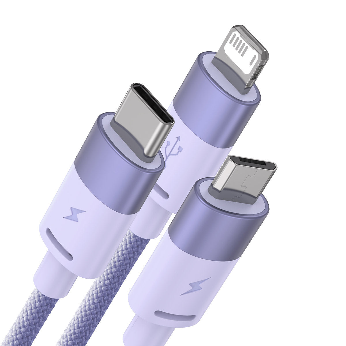 Kabl za punjenje USB-A - Lightning / microUSB / USB-C Baseus StarSpeed 3in1, 20W, 1.2m, Ljubičasti CAXS000005