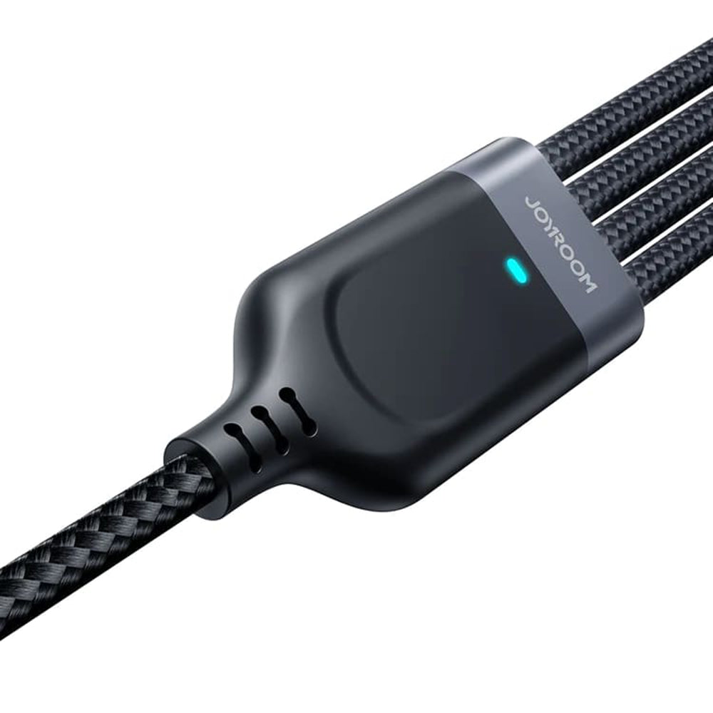 Charging Cable USB-A - Lightning / microUSB / 2 x USB-C Joyroom S-1T4018A18 4in1, 20W, 1.2m, Black 